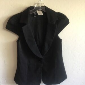 Windsor black waistcoat jacket vest. S